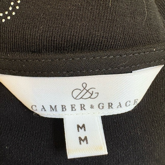 Reitmans Gamber & Grace Blue Long Sleeve stretchy Fitted Blouse women's size M - Picture 6 of 8